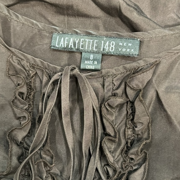 Lafayette 148 New York silk blouse women’s sz 8 - Picture 11 of 12